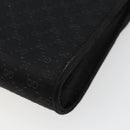 GUCCI Micro GG Canvas Chain Shoulder Bag Black Gold Auth 179903-12