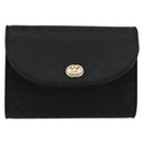 GUCCI Micro GG Canvas Chain Shoulder Bag Black Gold Auth 179903-2