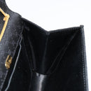 GUCCI Micro GG Canvas Chain Shoulder Bag Black Gold Auth 179903-20