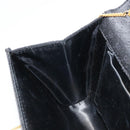 GUCCI Micro GG Canvas Chain Shoulder Bag Black Gold Auth 179903-21
