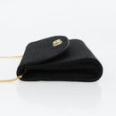 GUCCI Micro GG Canvas Chain Shoulder Bag Black Gold Auth 179903-5