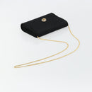 GUCCI Micro GG Canvas Chain Shoulder Bag Black Gold Auth 179903-7