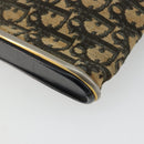 Christian Dior Trotter Canvas Shoulder Bag Gold Navy Auth 179905-13