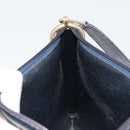 Christian Dior Trotter Canvas Shoulder Bag Gold Navy Auth 179905-18