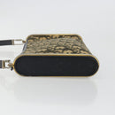 Christian Dior Trotter Canvas Shoulder Bag Gold Navy Auth 179905-5