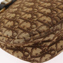 Christian Dior Trotter Canvas Shoulder Bag Gold Beige Auth 179906-13