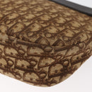 Christian Dior Trotter Canvas Shoulder Bag Gold Beige Auth 179906-14