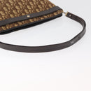 Christian Dior Trotter Canvas Shoulder Bag Gold Beige Auth 179906-7