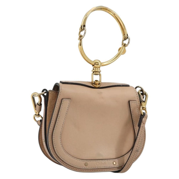 Chloe Nile Handtas Leer 2way Roze Goud Auth 179908A