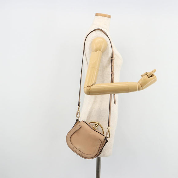 Chloe Nile Handtas Leer 2way Roze Goud Auth 179908A