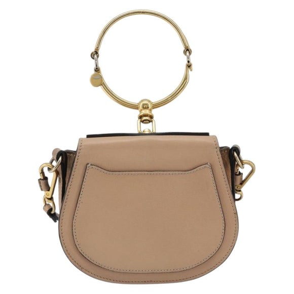 Chloe Nile Handtas Leer 2way Roze Goud Auth 179908A