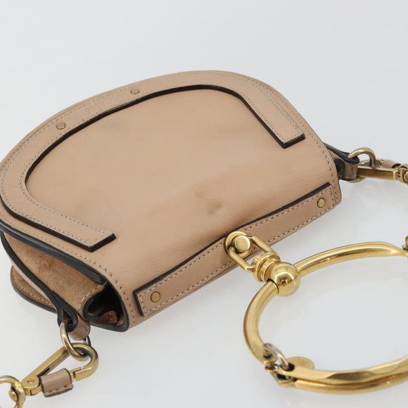 Chloe Nile Handtas Leer 2way Roze Goud Auth 179908A