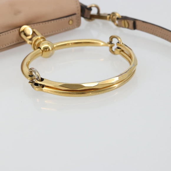 Chloe Nile Handtas Leer 2way Roze Goud Auth 179908A