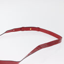 CELINE Hand Bag Patent leather 2way Red Gold Auth 179911-15