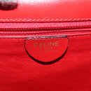 CELINE Hand Bag Patent leather 2way Red Gold Auth 179911-20