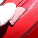CELINE Hand Bag Patent leather 2way Red Gold Auth 179911-12