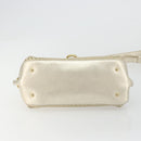 Salvatore Ferragamo Sofia Gancini Hand Bag Leather 2way Gold Auth 179912A-11