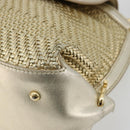 Salvatore Ferragamo Sofia Gancini Hand Bag Leather 2way Gold Auth 179912A-12