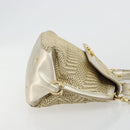 Salvatore Ferragamo Sofia Gancini Hand Bag Leather 2way Gold Auth 179912A-4