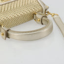 Salvatore Ferragamo Sofia Gancini Hand Bag Leather 2way Gold Auth 179912A-7