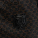CELINE Macadam Canvas Draagtas PVC Leer Zwart Goud Auth 179914-17