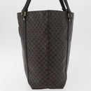 CELINE Macadam Canvas Draagtas PVC Leer Zwart Goud Auth 179914-3