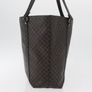 CELINE Macadam Canvas Draagtas PVC Leer Zwart Goud Auth 179914-4