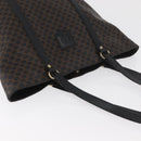CELINE Macadam Canvas Draagtas PVC Leer Zwart Goud Auth 179914-6
