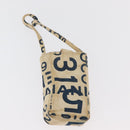 CHANEL By Sea Line Tote Bag Canvas White Silver CC Auth 179915-24