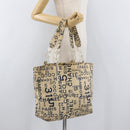 CHANEL By Sea Line Tote Bag Canvas White Silver CC Auth 179915-26