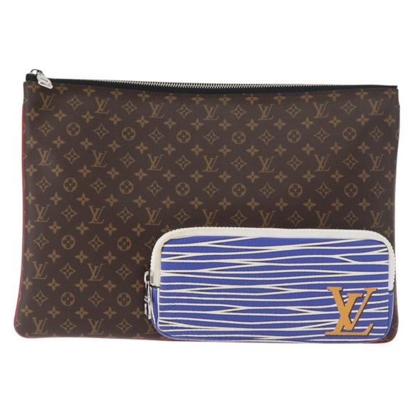 LOUIS VUITTON Monogram Patchwork Pochette A4 Clutch Bag M69690 LV Auth 179916A