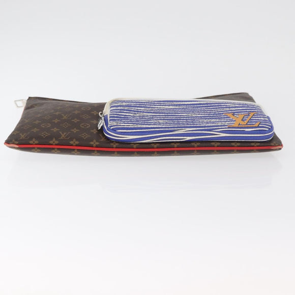 LOUIS VUITTON Monogram Patchwork Pochette A4 Clutch Bag M69690 LV Auth 179916A