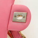 CHANEL Matelasse Chain Shoulder Bag Lamb Skin Gold Pink CC Auth 179920SAM-19