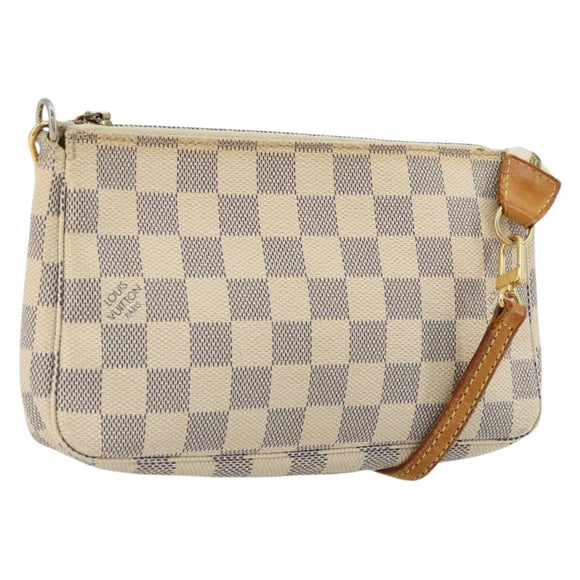 LOUIS VUITTON Damier Azur Pochette Accessoires Pouch N41207 LV Auth 179925