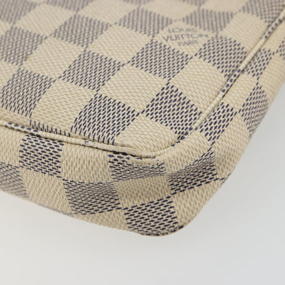LOUIS VUITTON Damier Azur Pochette Accessoires Pouch N41207 LV Auth 179925