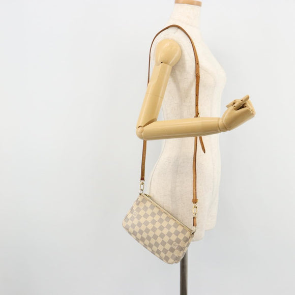 LOUIS VUITTON Damier Azur Pochette Accessoires Pouch N41207 LV Auth 179925