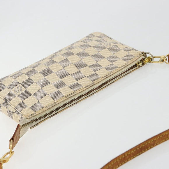 LOUIS VUITTON Damier Azur Pochette Accessoires Pouch N41207 LV Auth 179925