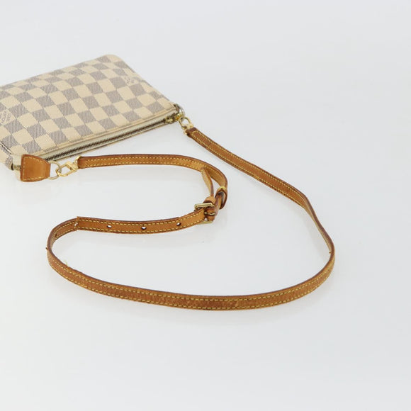 LOUIS VUITTON Damier Azur Pochette Accessoires Pouch N41207 LV Auth 179925