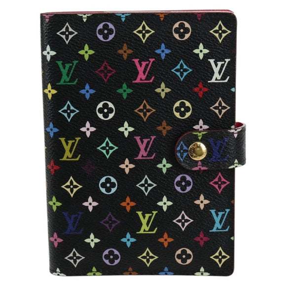 LOUIS VUITTON Monogram Multicolor Agenda PM Day Cover Black R20895 Auth 179928V