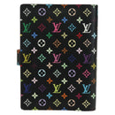 LOUIS VUITTON Monogram Multicolor Agenda PM Day Cover Black R20895 Auth 179928V-2