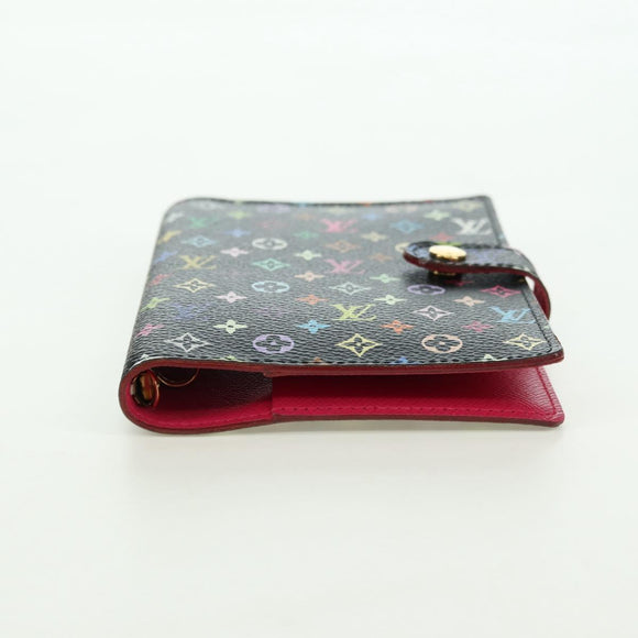 LOUIS VUITTON Monogram Multicolor Agenda PM Day Cover Black R20895 Auth 179928V