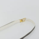 Christian Dior Honeycomb Canvas Shoulder Bag PVC White Gold Auth 179931-8