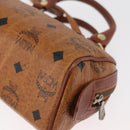 MCM Logogram Vicetos Mini Boston Bag PVC 2way Brown Gold Auth 179932-15