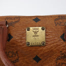 MCM Logogram Vicetos Mini Boston Bag PVC 2way Brown Gold Auth 179932-17