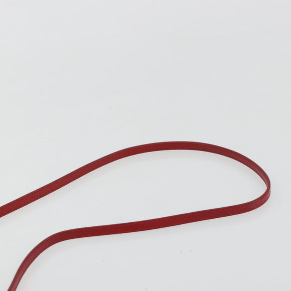 PRADA Handtas Safiano leer 2-weg Rood Goud Authenticatie 179933