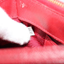 PRADA Handtas Safiano leer 2-weg Rood Goud Authenticatie 179933-10