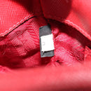 PRADA Handtas Safiano leer 2-weg Rood Goud Authenticatie 179933-11