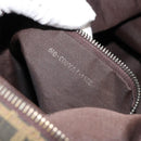FENDI Zucca Canvas Shoulder Bag Black Brown Auth 179934A-12