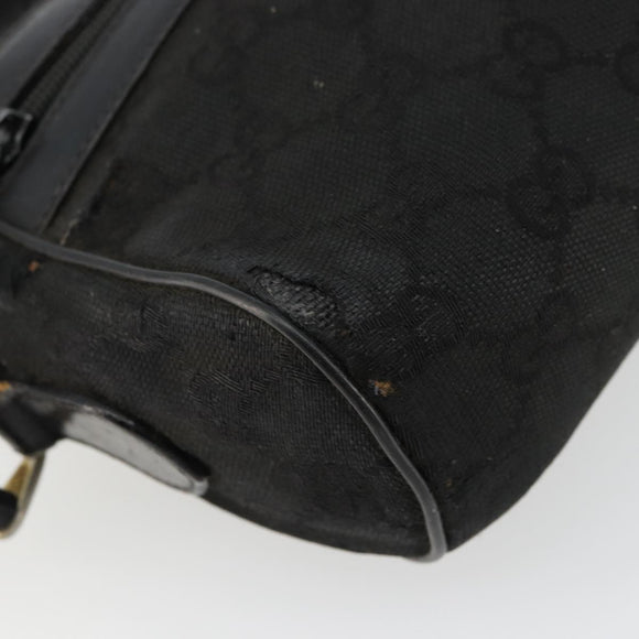 GUCCI GG Canvas Web Sherry Line Bag Black Gold Red 67 01 5654 Auth 179945