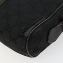 GUCCI GG Canvas Web Sherry Line Bag Black Gold Red 67 01 5654 Auth 179945-12
